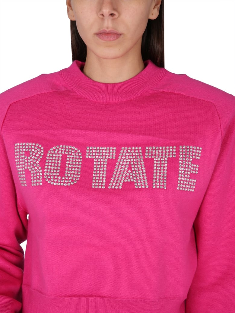 fuchsia sweatshirt with logo by Selfnex