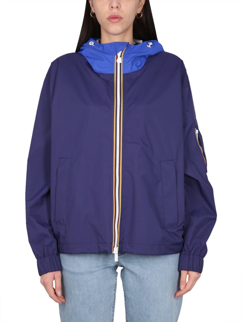 high neck hooded jacket by Selfnex