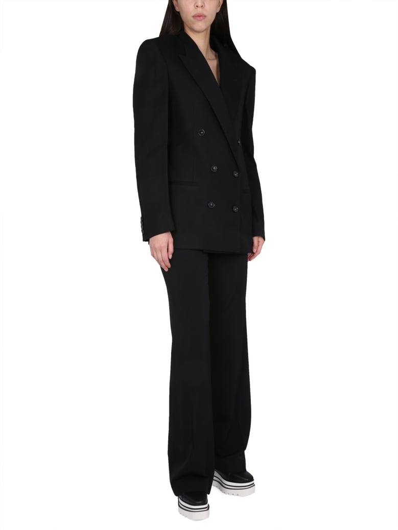 wool pants with zipper closure by Selfnex