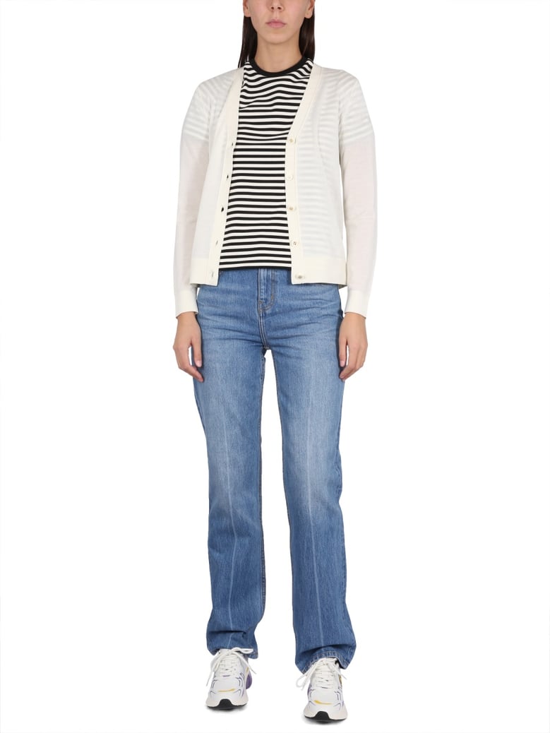 multicolour cardigan with v-neck by Selfnex