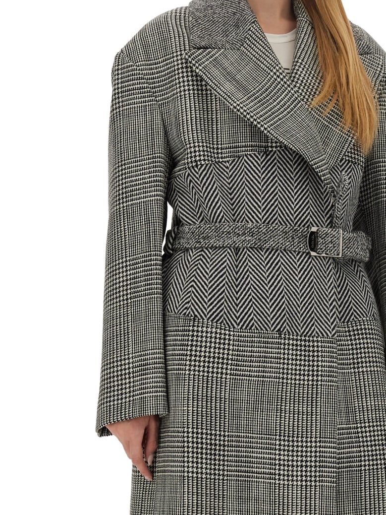 wool patchwork coat by Selfnex