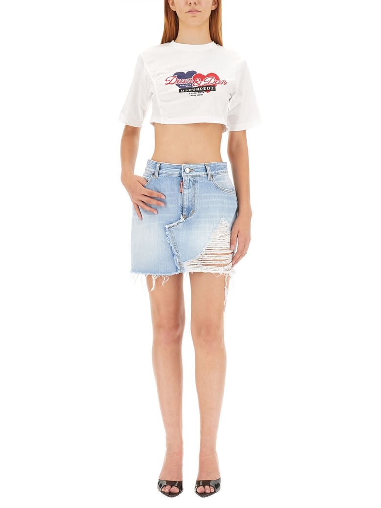 cropped fit t-shirt by Selfnex