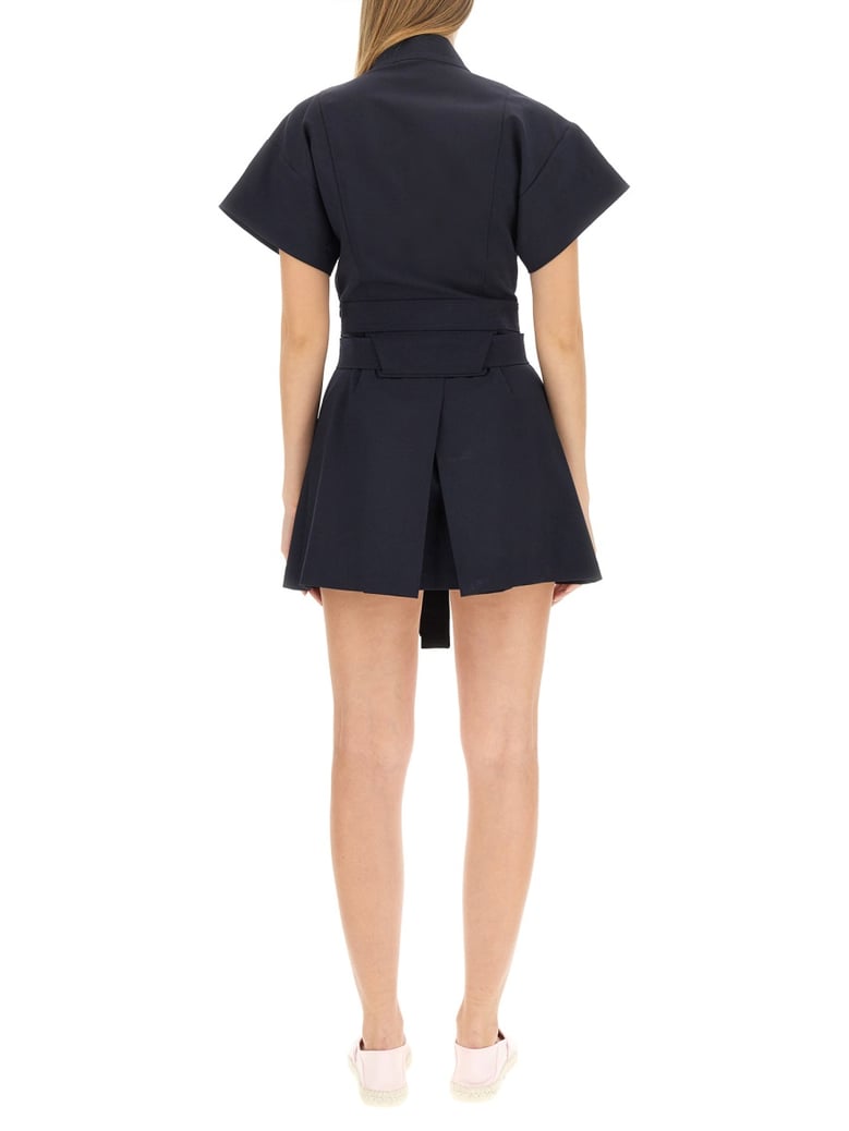 mini kimono dress in blue by Selfnex