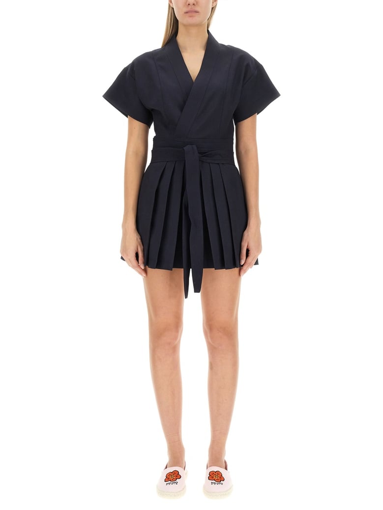 mini kimono dress in blue by Selfnex