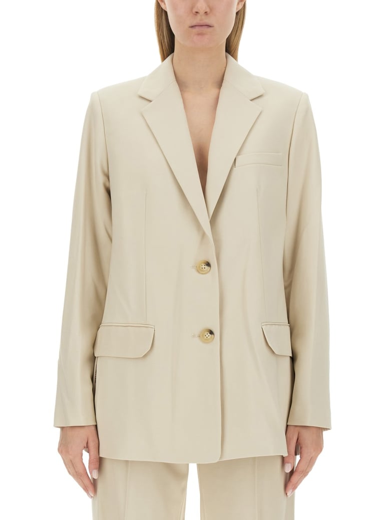logo embellished tailored jacket by Selfnex