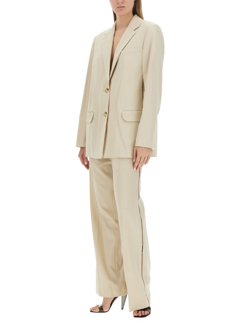 logo embellished tailored jacket by Selfnex