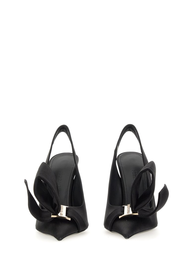 sandal with asymmetrical bow by Selfnex