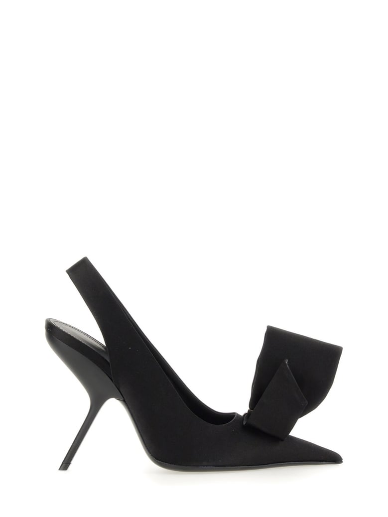 sandal with asymmetrical bow by Selfnex
