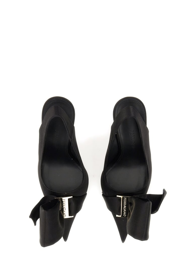 sandal with asymmetrical bow by Selfnex
