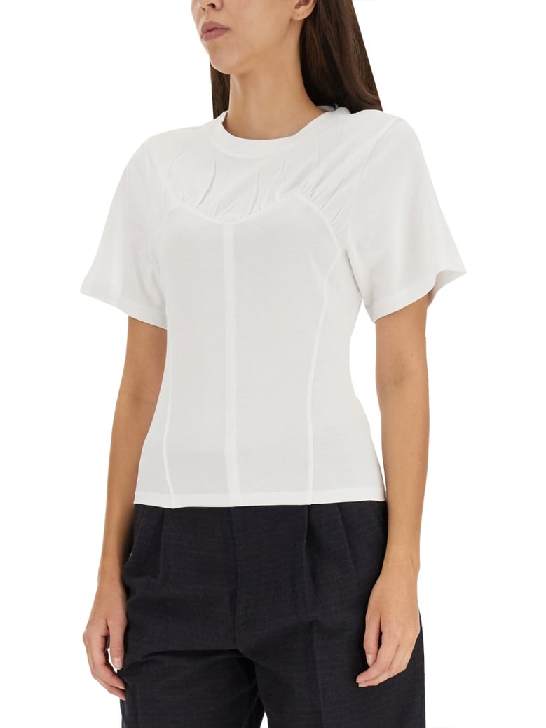t-shirt with trompe-l'oeil bustier effect by Selfnex