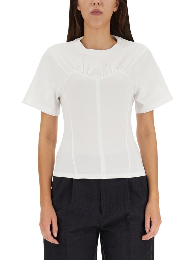 t-shirt with trompe-l'oeil bustier effect by Selfnex