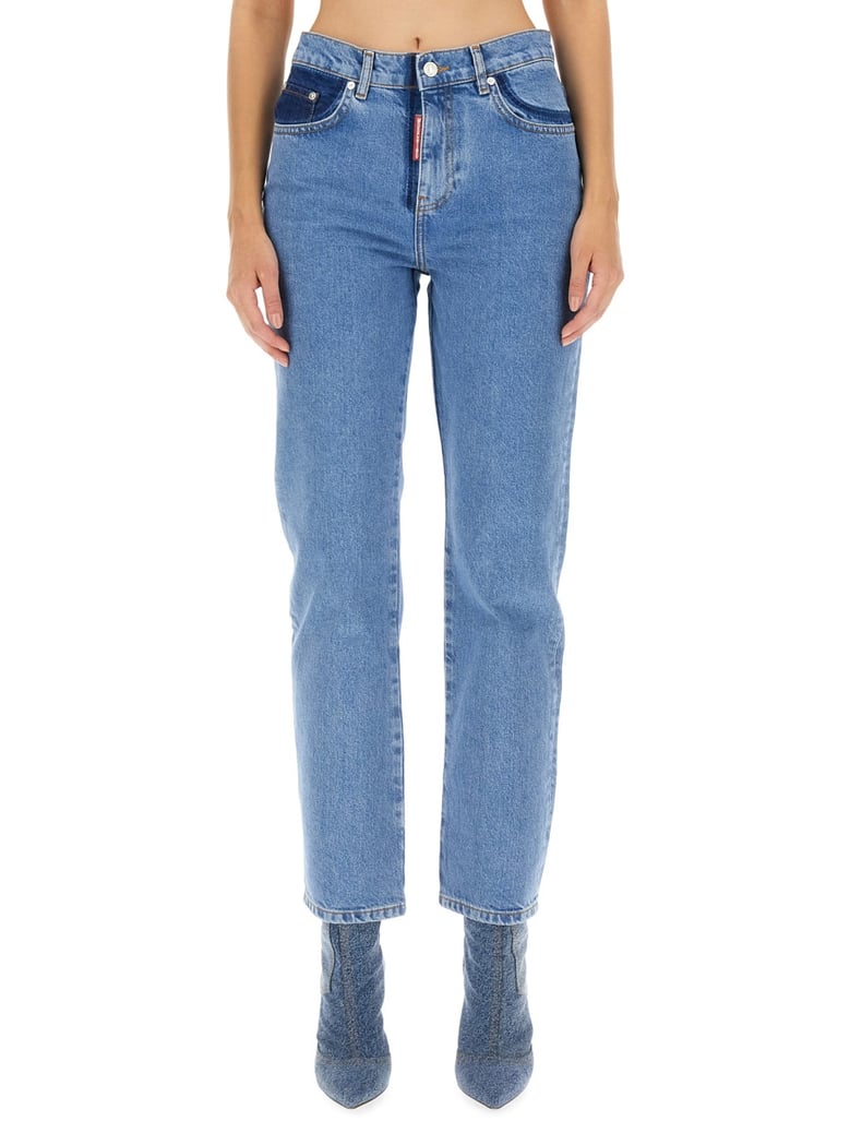 five pocket jeans in blue by Selfnex