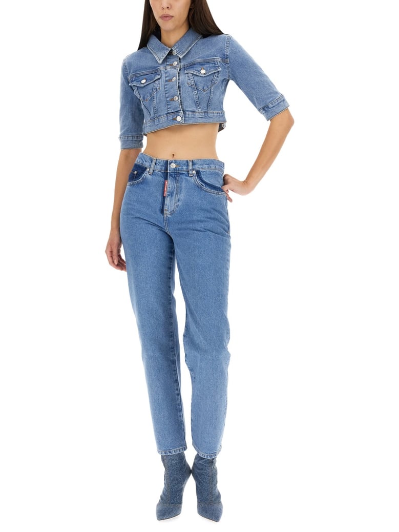 five pocket jeans in blue by Selfnex