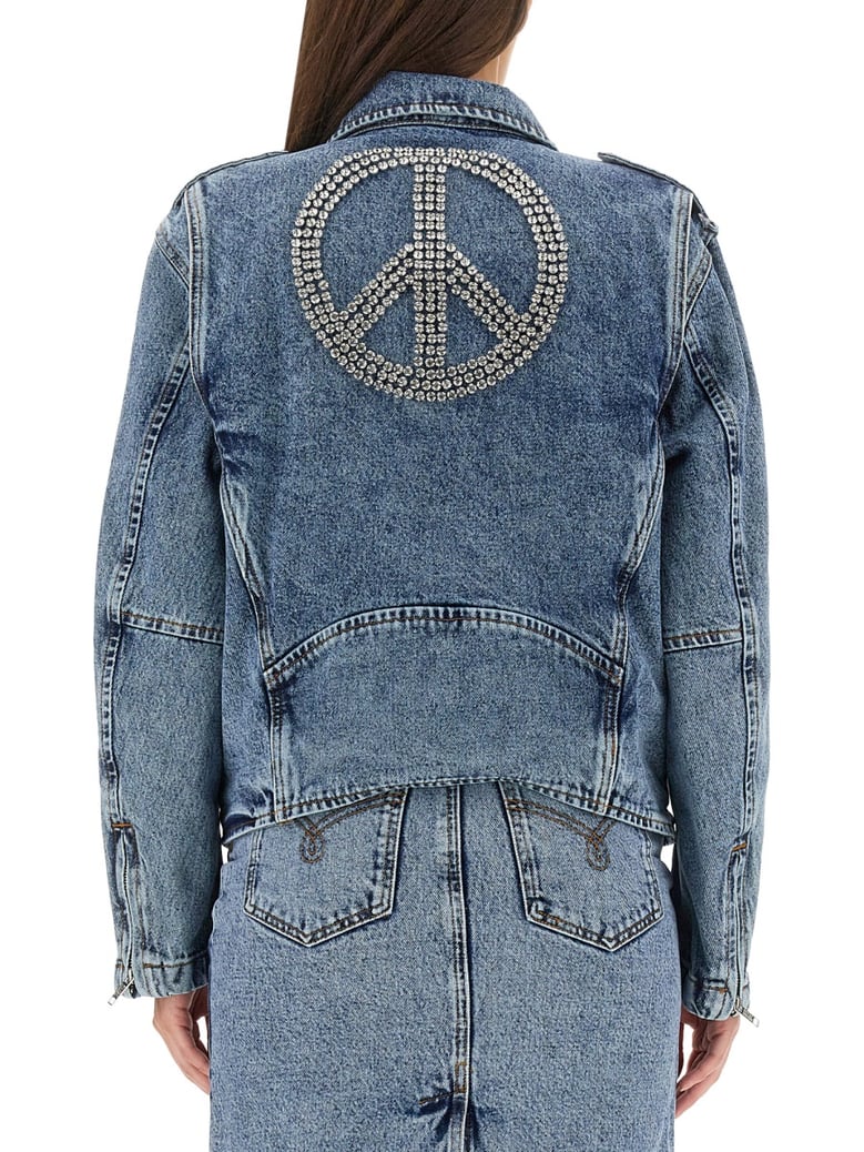 biker jacket with peace symbol by Selfnex