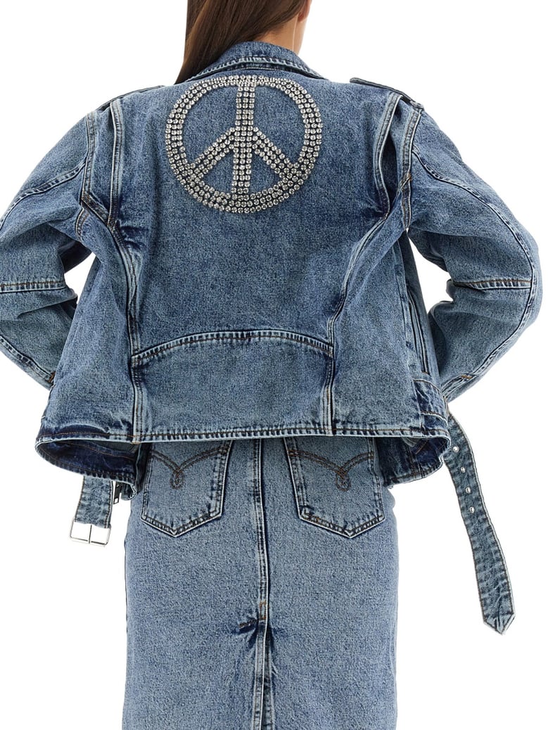 biker jacket with peace symbol by Selfnex