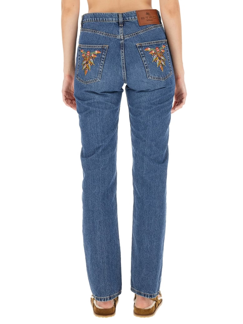 jeans with logo embroidery by Selfnex