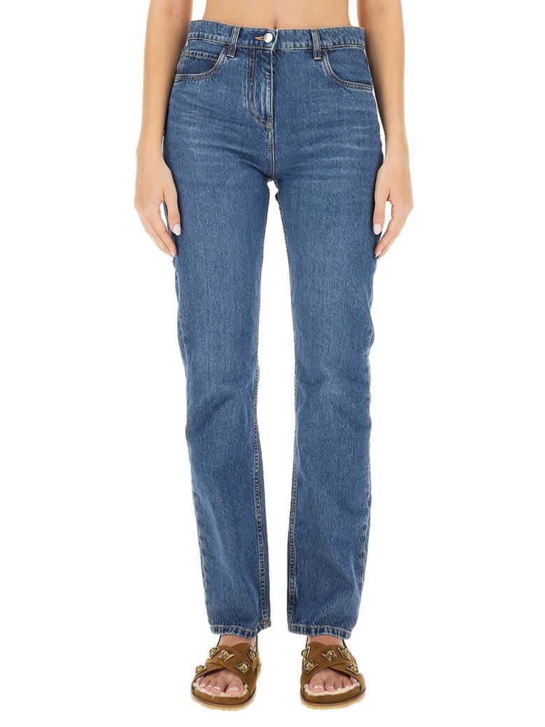 jeans with logo embroidery by Selfnex