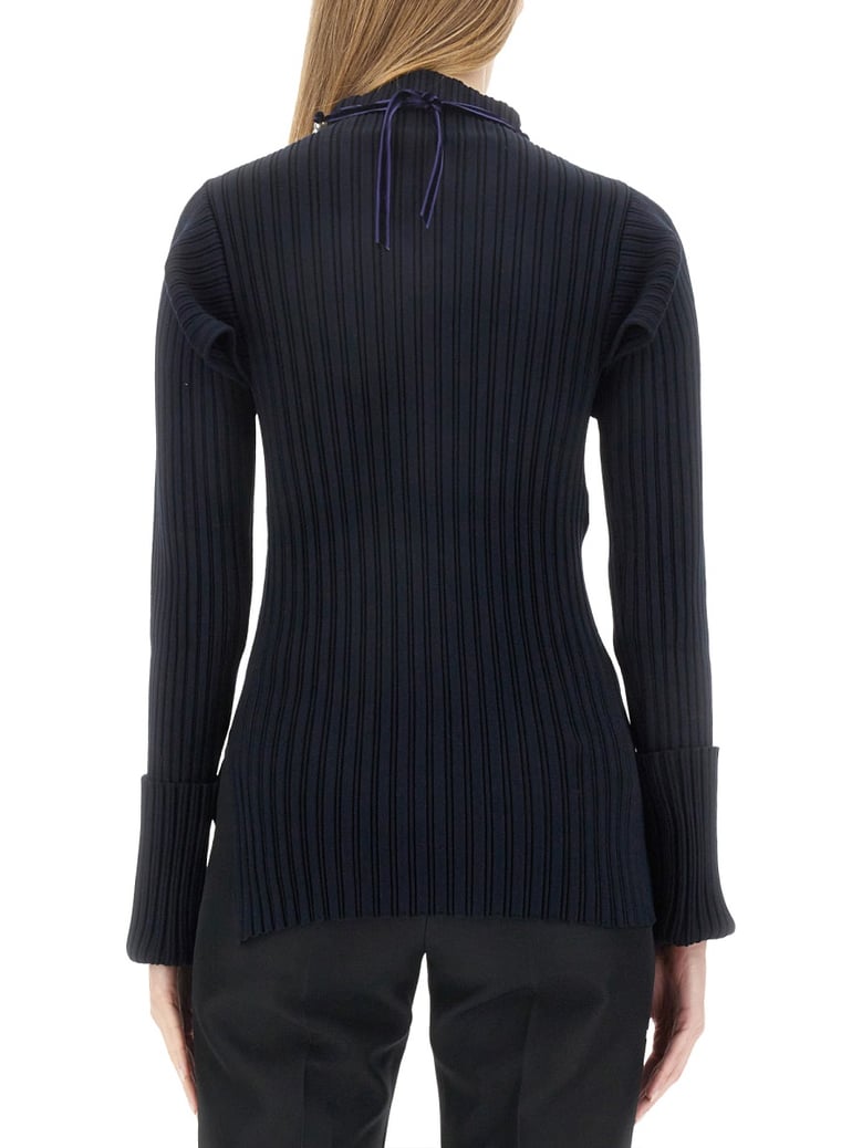 ribbed stretch knit jumper by Selfnex