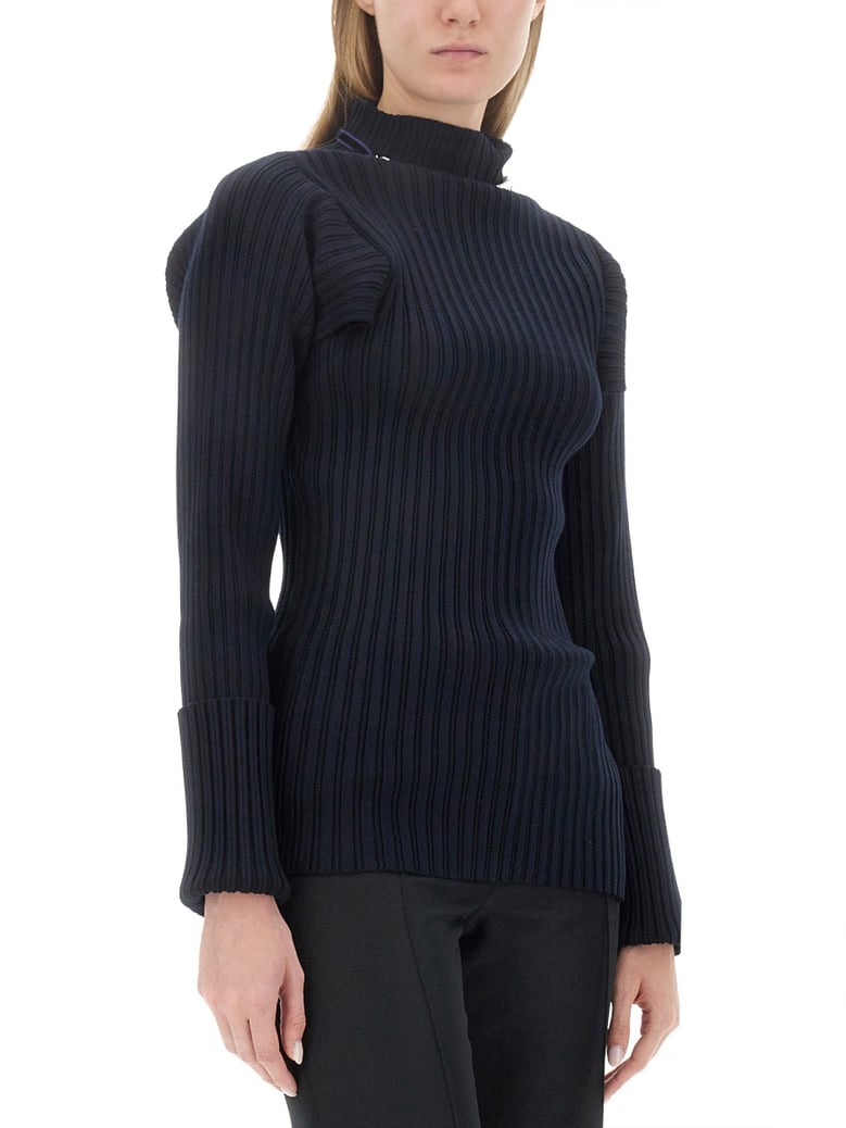 ribbed stretch knit jumper by Selfnex