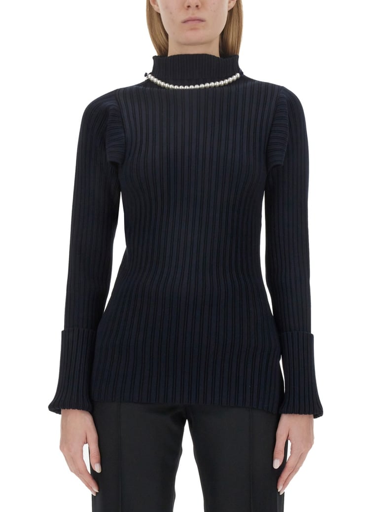 ribbed stretch knit jumper by Selfnex