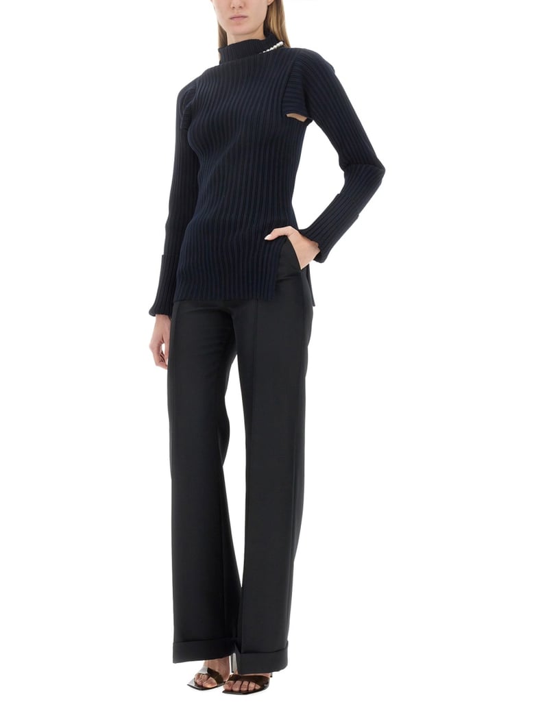 ribbed stretch knit jumper by Selfnex