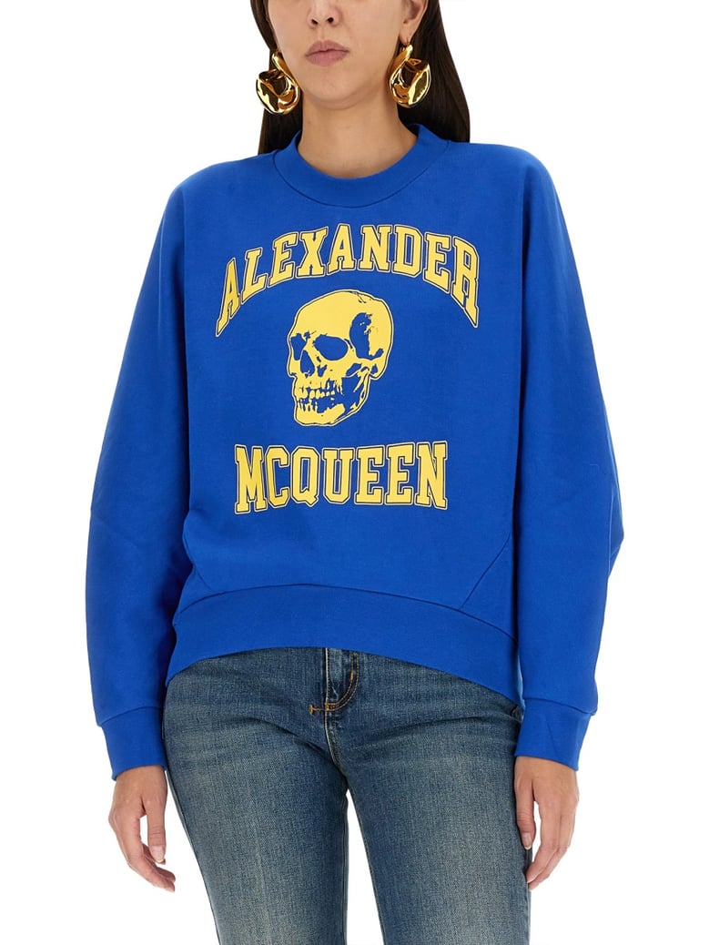 varsity skull sweatshirt by Selfnex