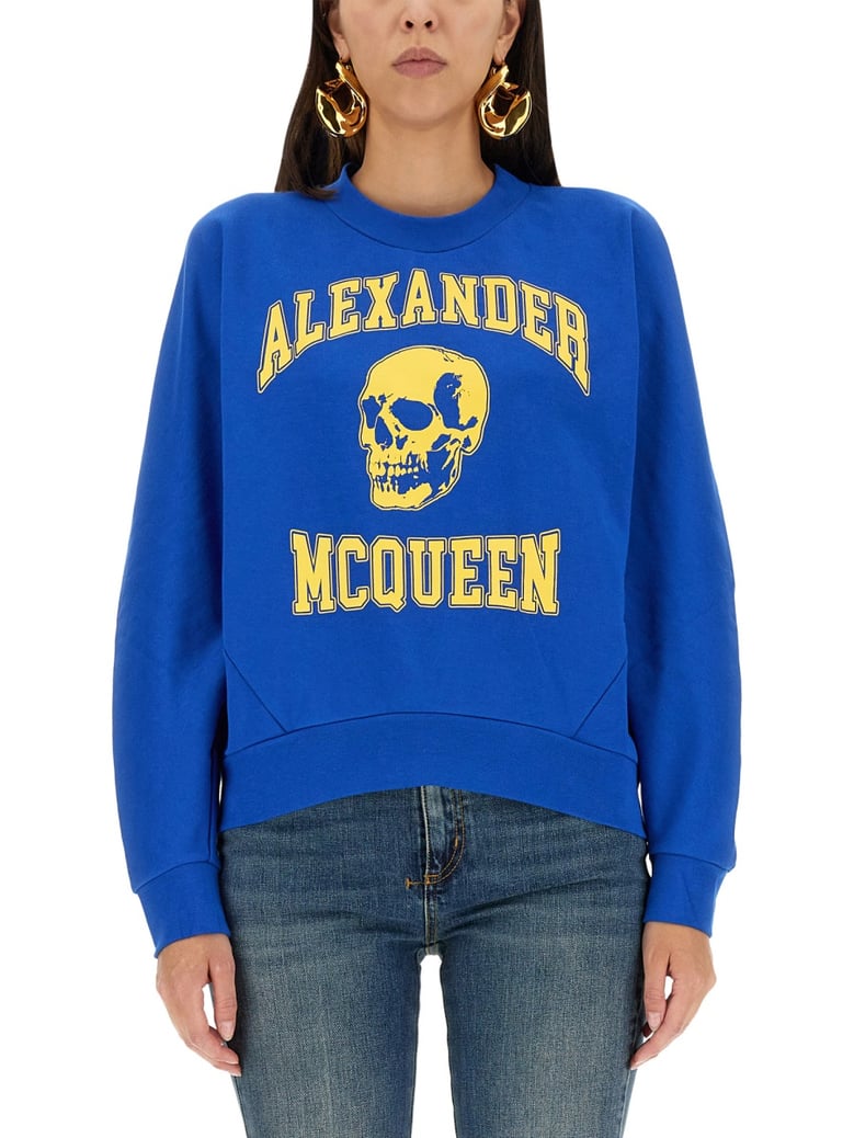 varsity skull sweatshirt by Selfnex