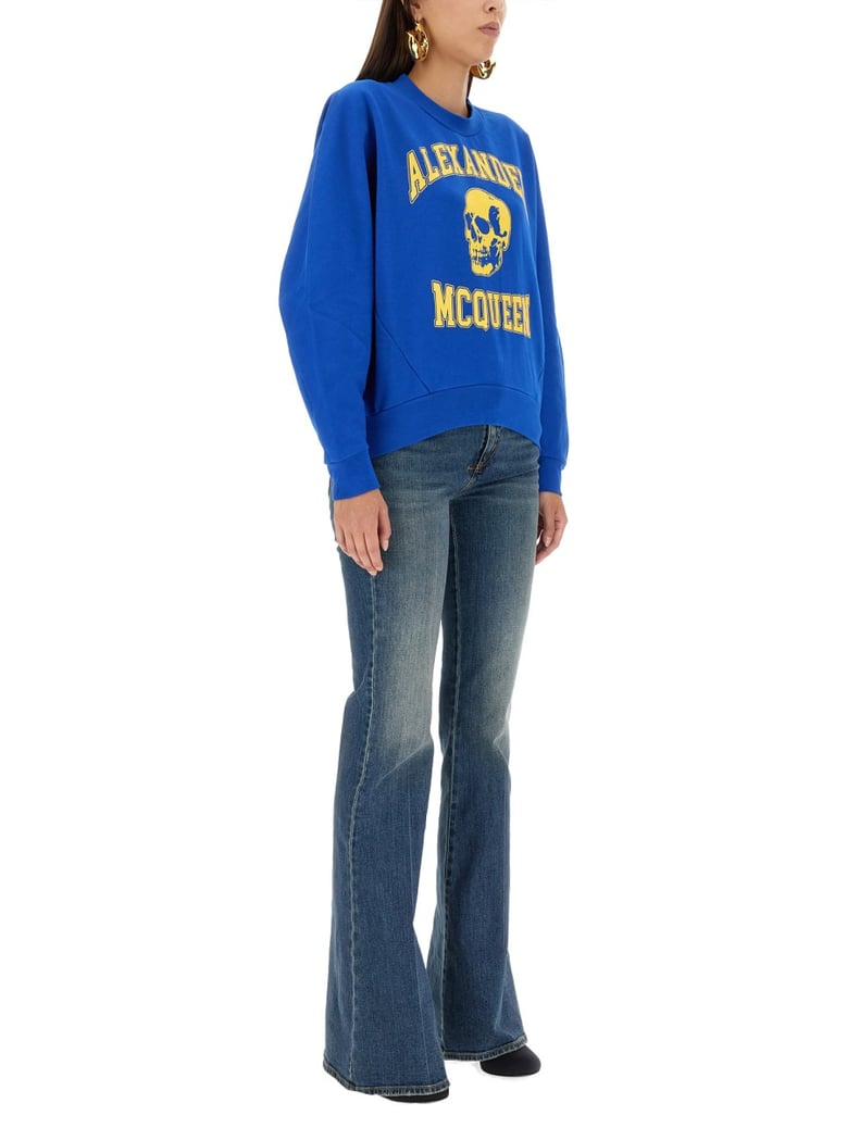 varsity skull sweatshirt by Selfnex