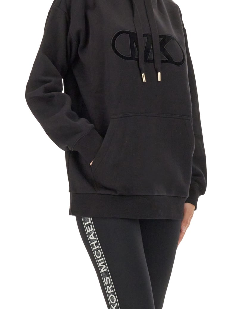 flocked logo sweatshirt by Selfnex
