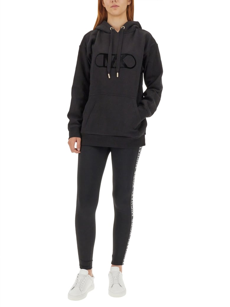 flocked logo sweatshirt by Selfnex