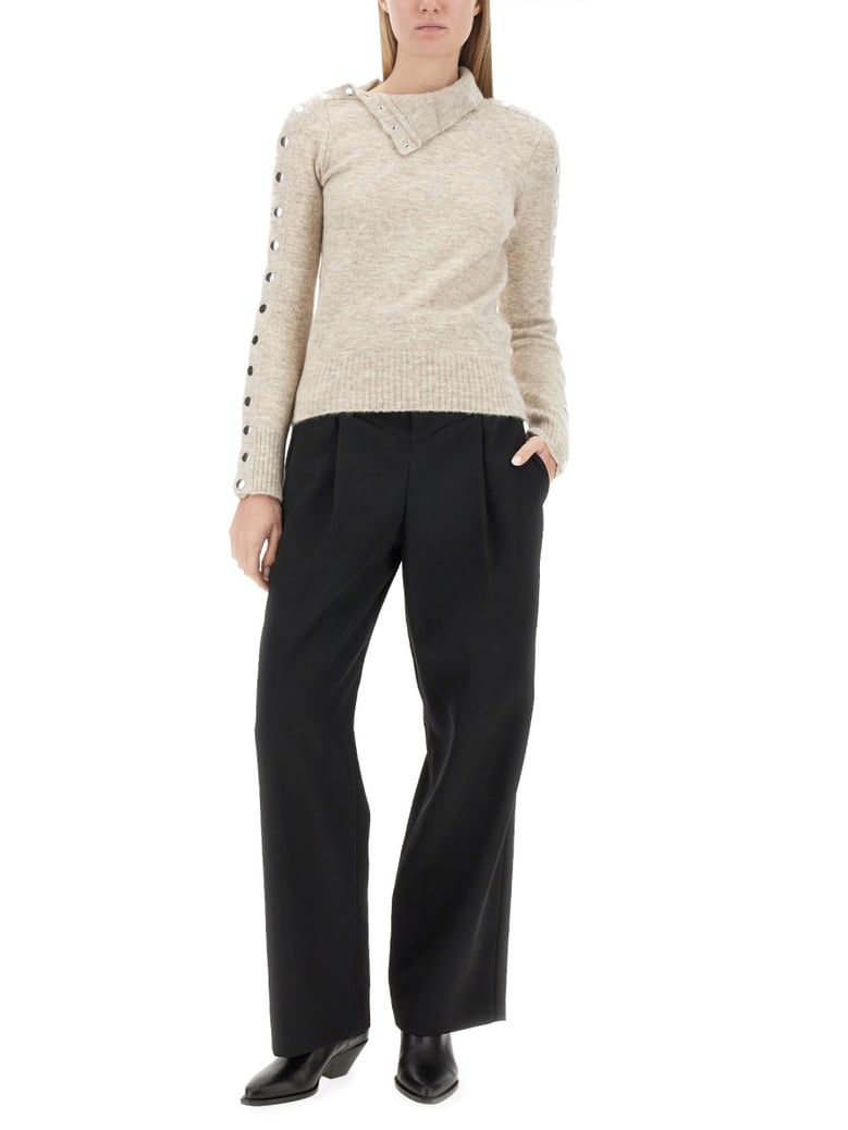 black regular fit wool pants by Selfnex