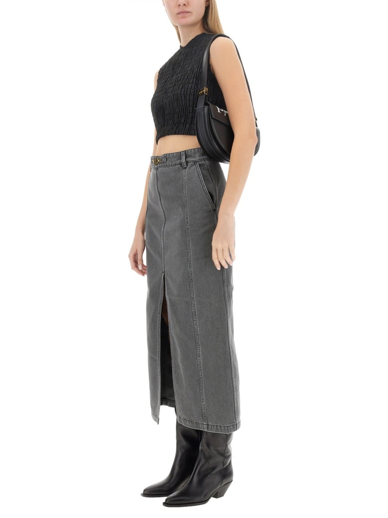 crop top in black polyester by Selfnex