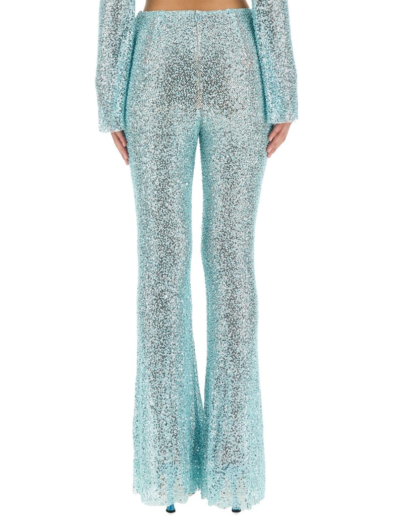beaded slim fit pants by Selfnex
