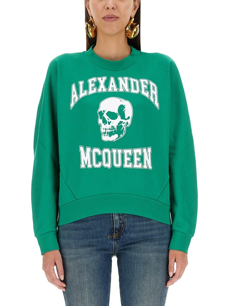 varsity skull sweatshirt by Selfnex