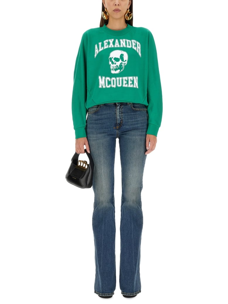 varsity skull sweatshirt by Selfnex