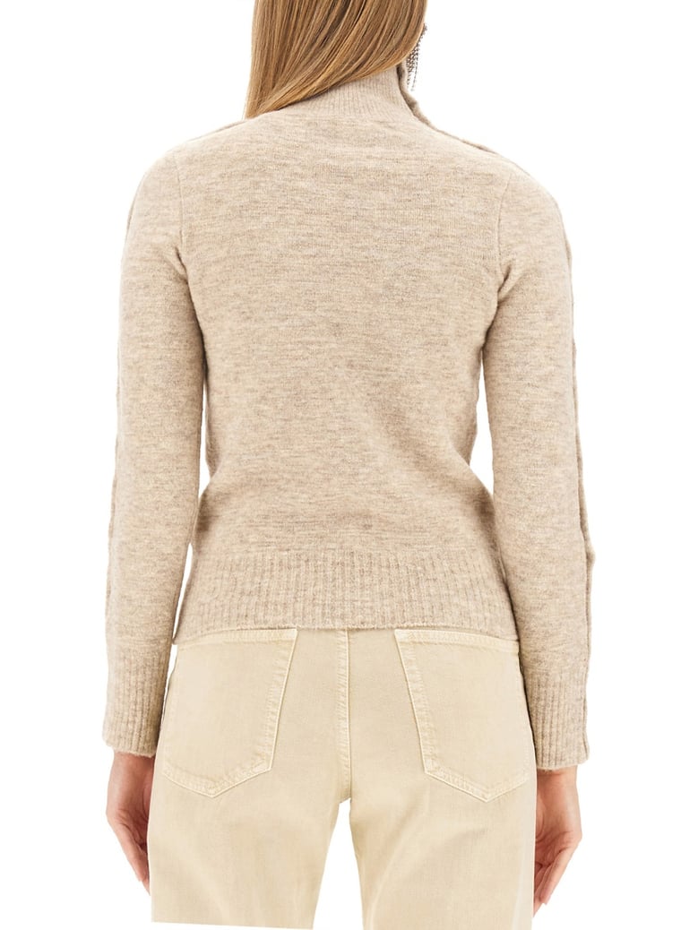beige knitted shirt by Selfnex