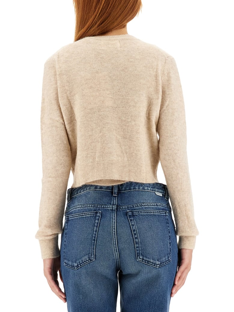 beige slim fit cardigan by Selfnex