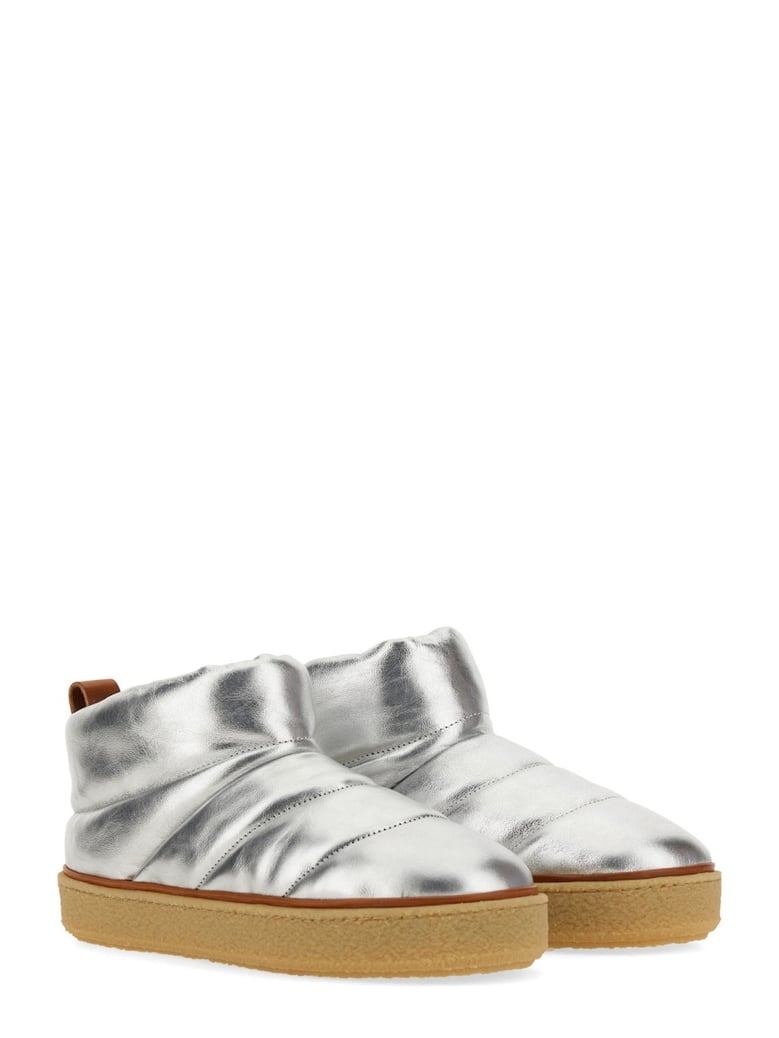 silver leather boots by Selfnex