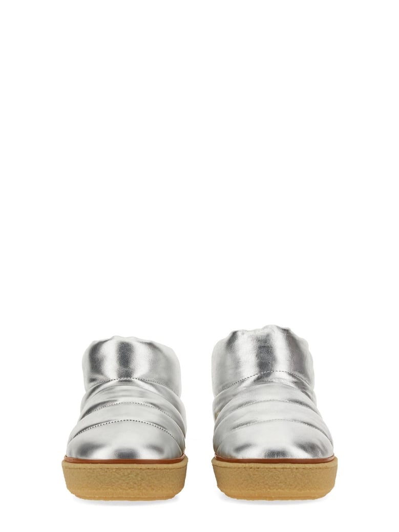 silver leather boots by Selfnex