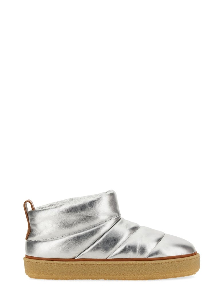 silver leather boots by Selfnex