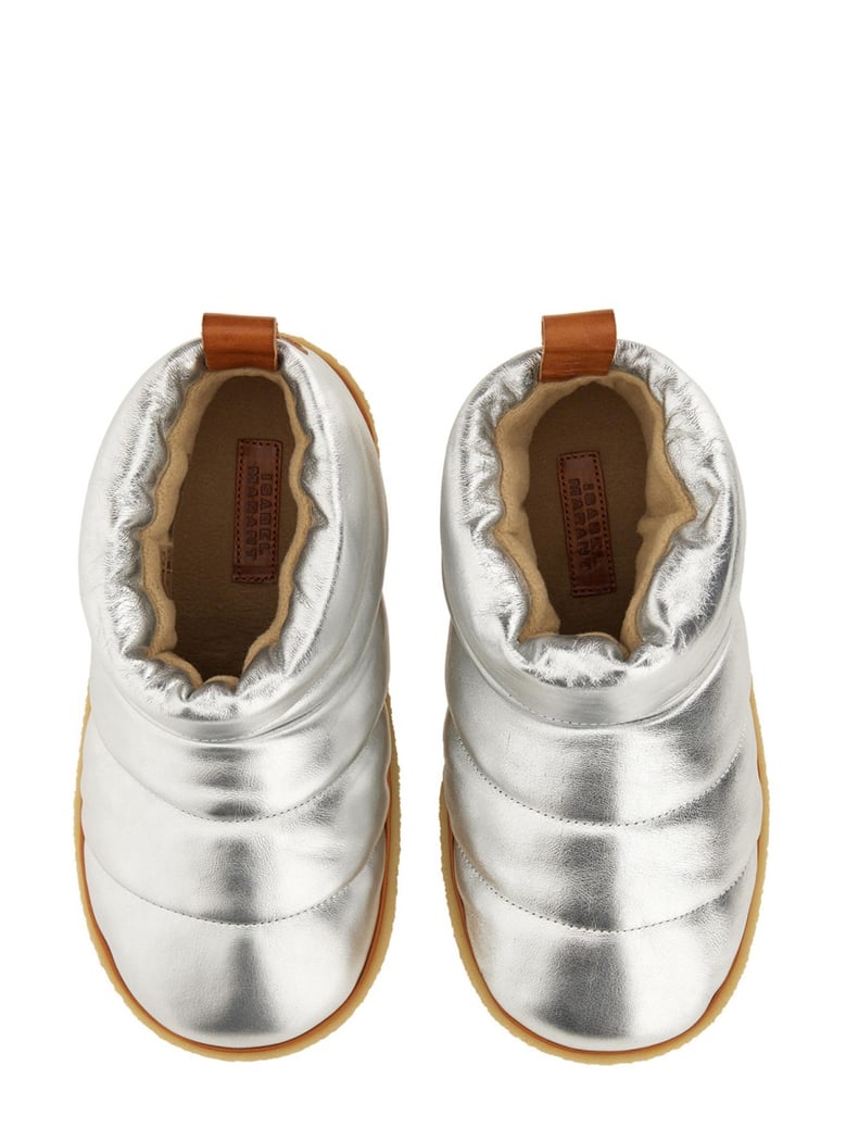 silver leather boots by Selfnex