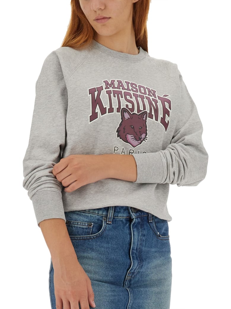 fox campus sweatshirt in grey by Selfnex