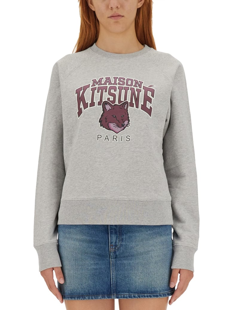 fox campus sweatshirt in grey by Selfnex