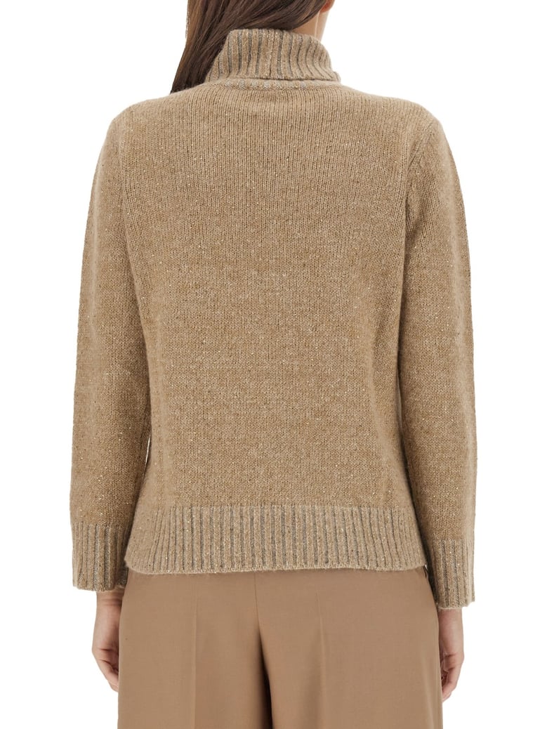 wool jersey high neck pullover by Selfnex