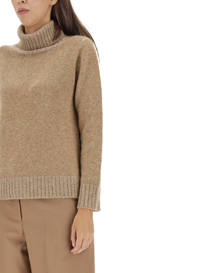 wool jersey high neck pullover by Selfnex