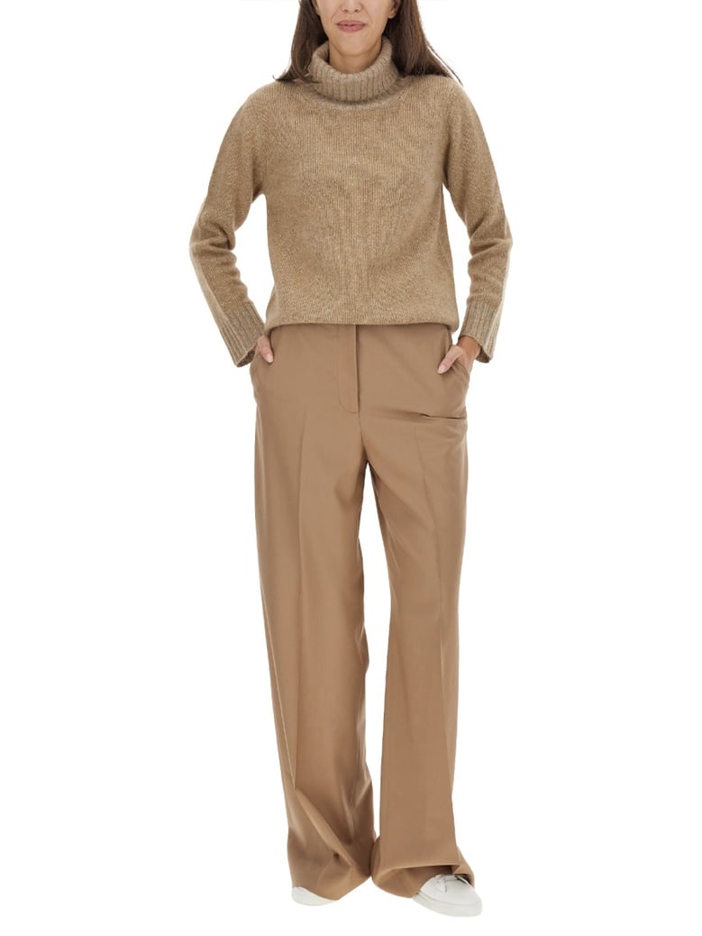 wool jersey high neck pullover by Selfnex