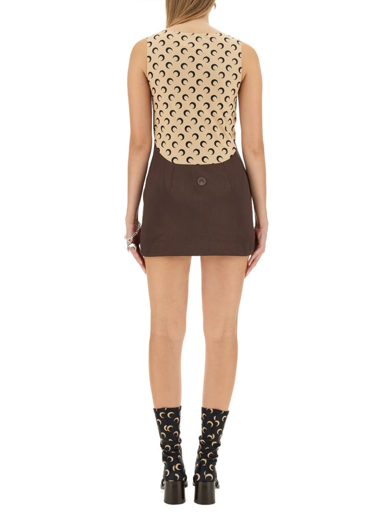 brown mini dress by Selfnex