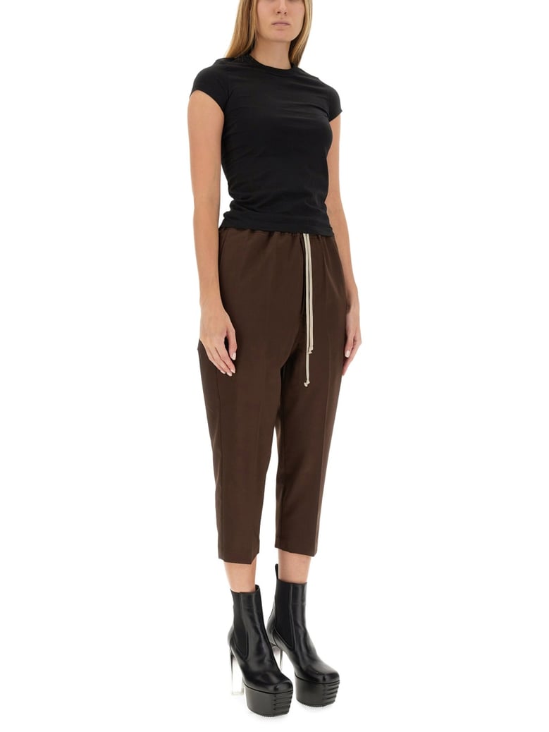 drawstring cropped pants by Selfnex