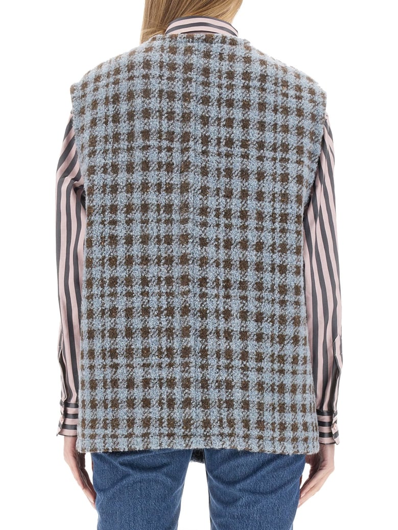 houndstooth over vest by Selfnex