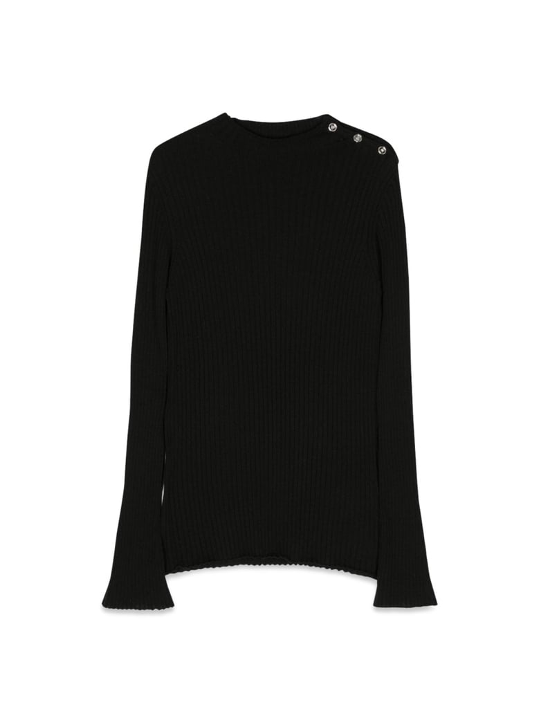 knit sweater rib black by Selfnex